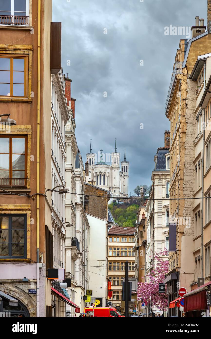 Street in Lyon, France Stock Photo