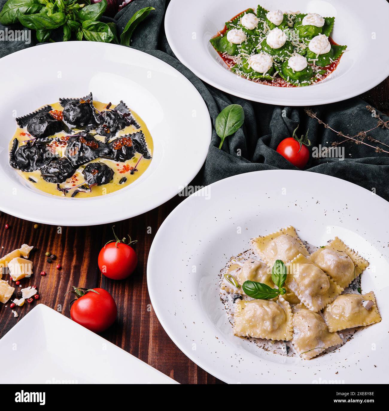 Food cooked different ravioli hi-res stock photography and images - Alamy