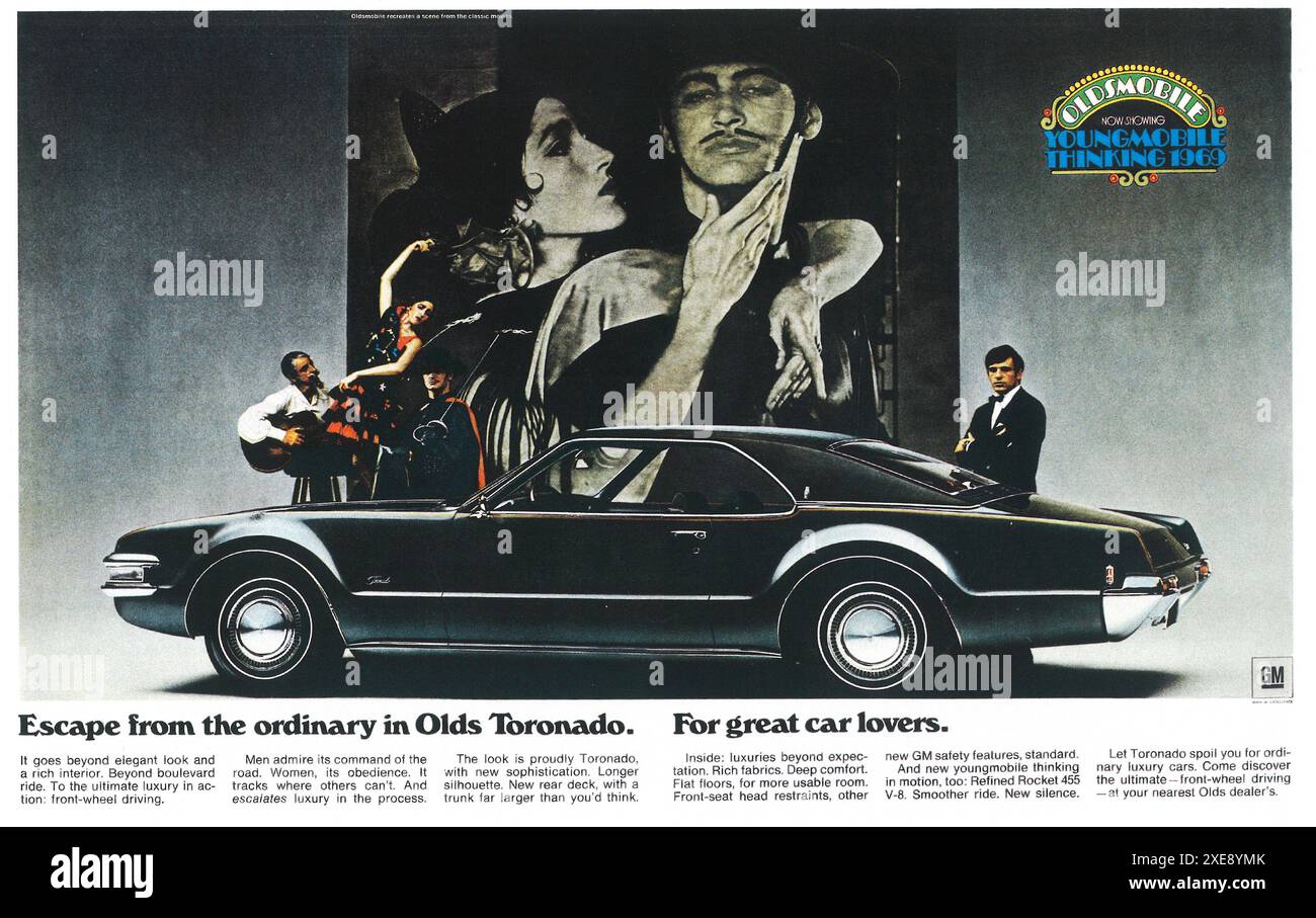 1967 OLDSMOBILE TORONADO SPORT COUPE USA AD ART PRINT POSTER