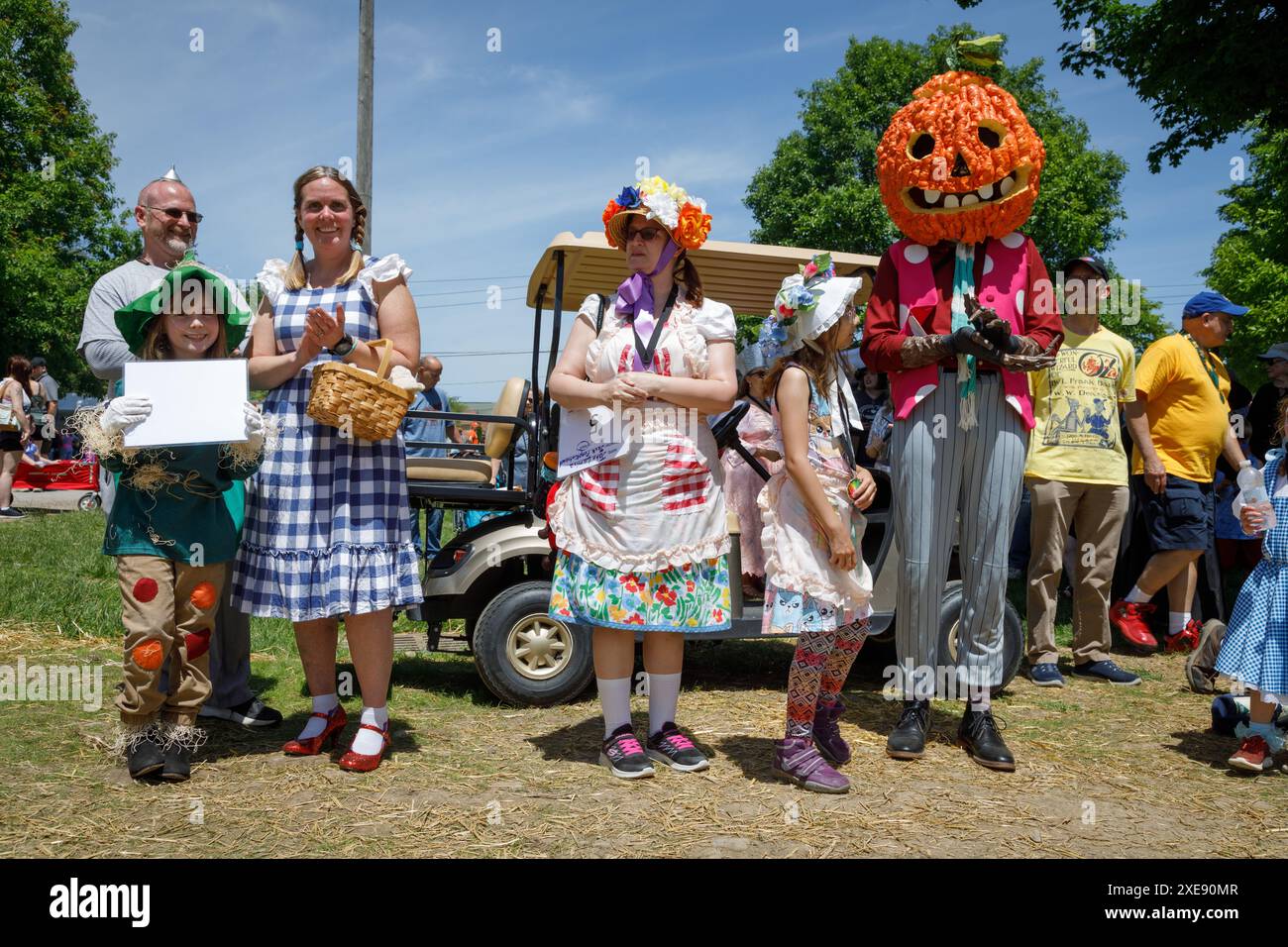 Cosplayers at Ozfest. annual festival and parade in Canastota, New York, birthplace of L. Frank Baum, who wrote The Wizard of Oz. Stock Photo