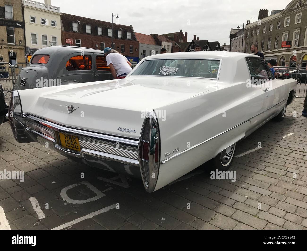 Rear of a 1968 Cadillac Deville at a classic car show in the ...