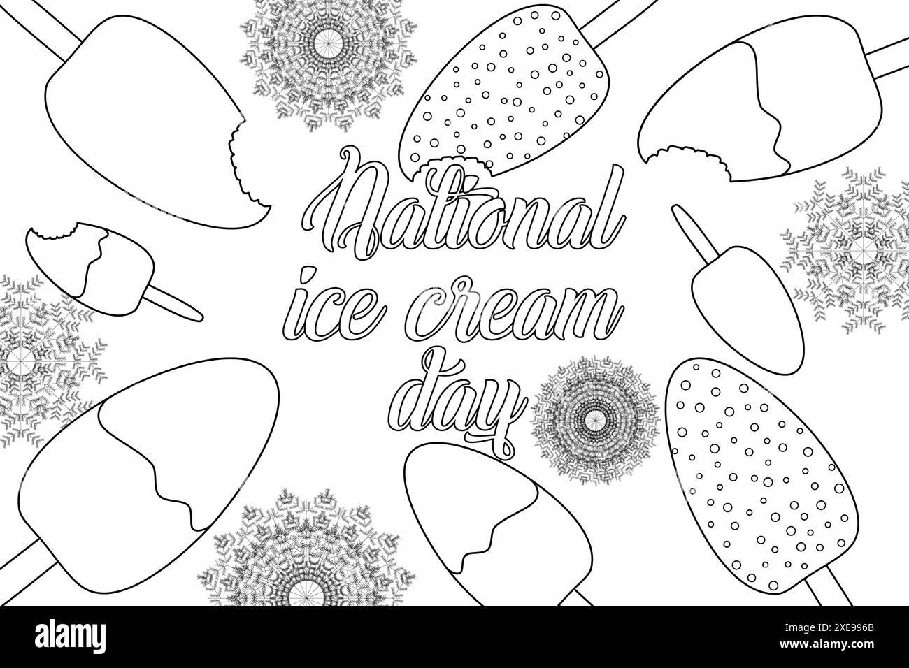 Celebrate National Ice Cream Day with this vector illustration ...