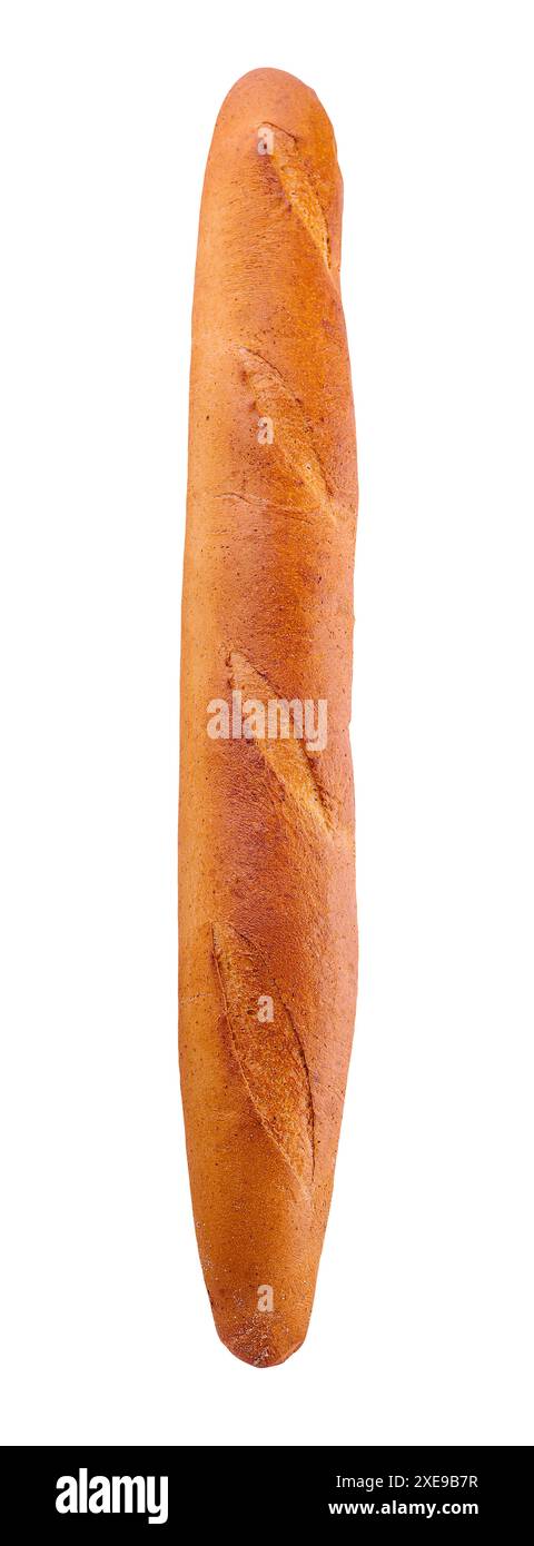 Crusty french baguette isolated on the white background Stock Photo - Alamy