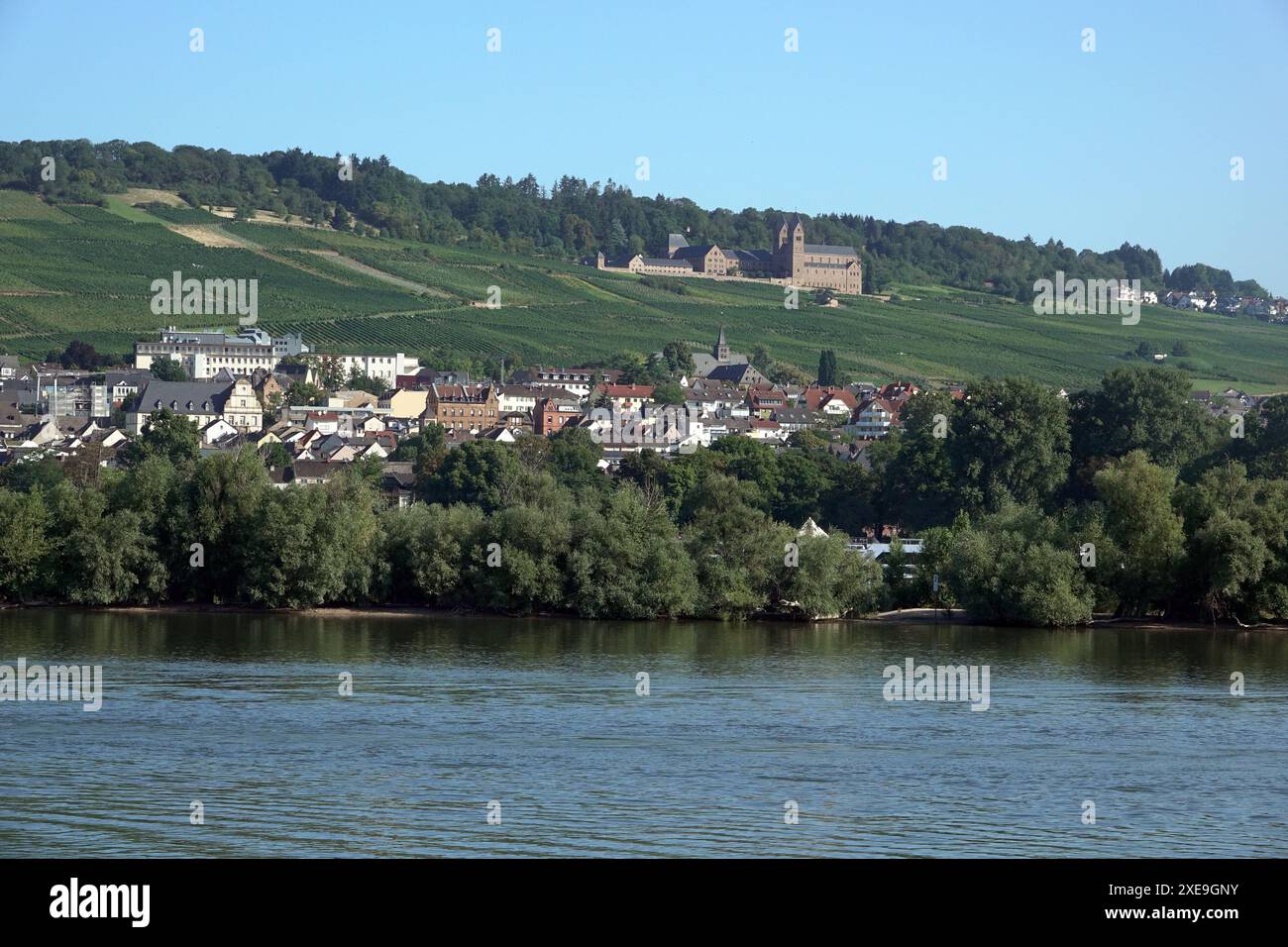 Rhine with Ruedesheim Stock Photo - Alamy