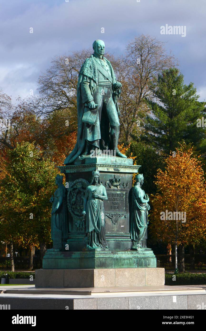 Statue in front of karlsruhe castle hi-res stock photography and images ...