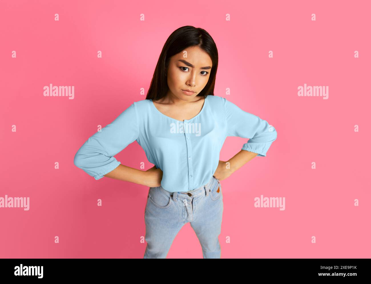 Young asian woman standing isolated hi-res stock photography and images ...