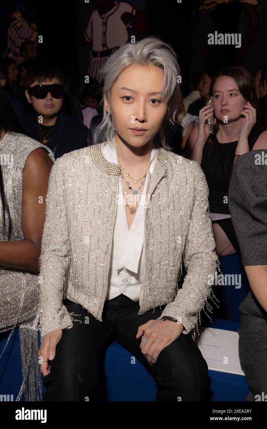 Xin Liu attends the Dior Haute Couture Fall-Winter 2024-2025 collection ...