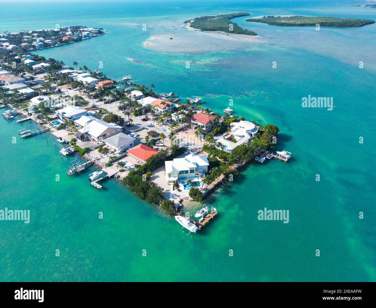 Point View Florida Aerial view over the Florida Keys with beautiful community in view ...