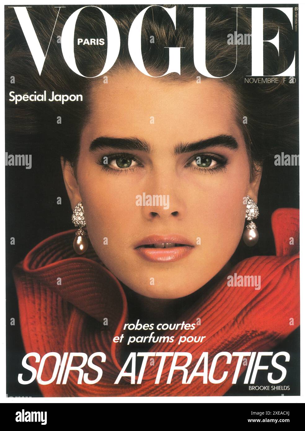 1982 November Vogue Paris cover with Brooke Shields by Albert Watson ...