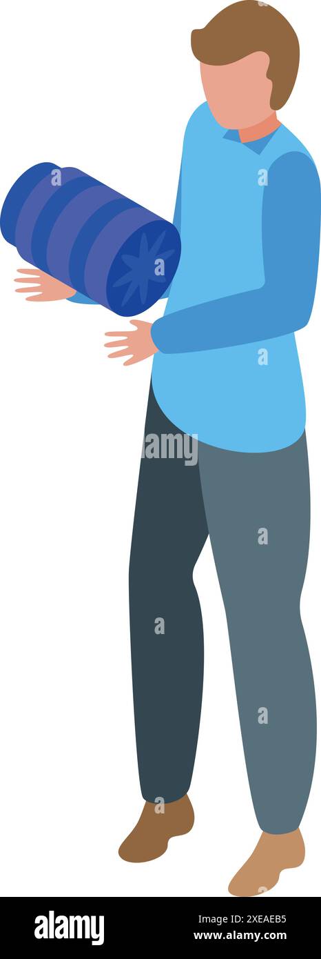 Data analyst is holding a data analysis result, symbolizing data driven decision making Stock Vector