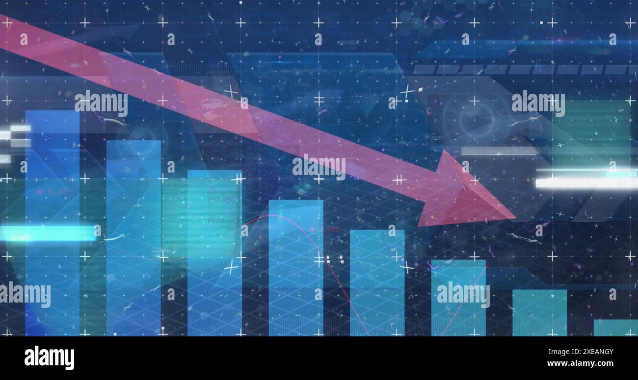 Statistical data processing against multiple round scanners, digital image Stock Photo