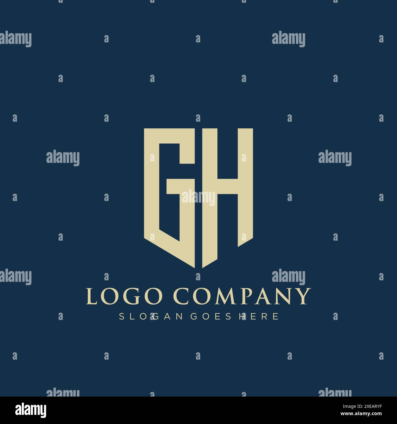 GH shield type logo design Stock Vector Image & Art - Alamy