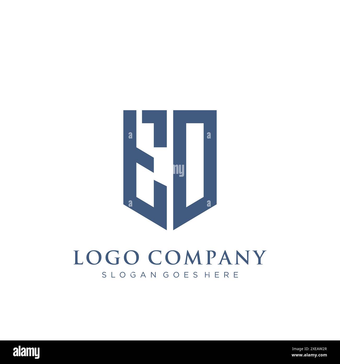 TO shield type logo design. Stock Vector