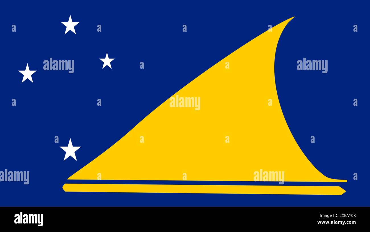 Flag of Tokelau. National flag of Tokelau Islands. flag of island ...