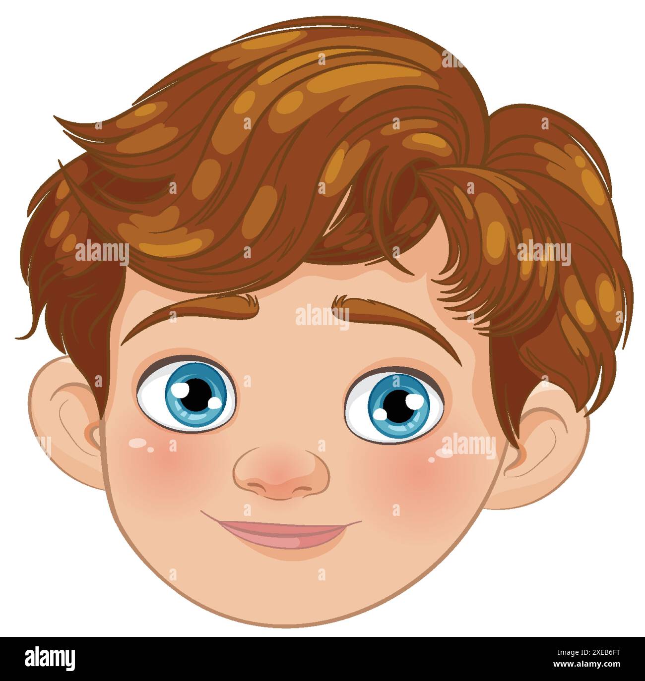 Illustration of a happy boy's face Stock Vector Image & Art - Alamy