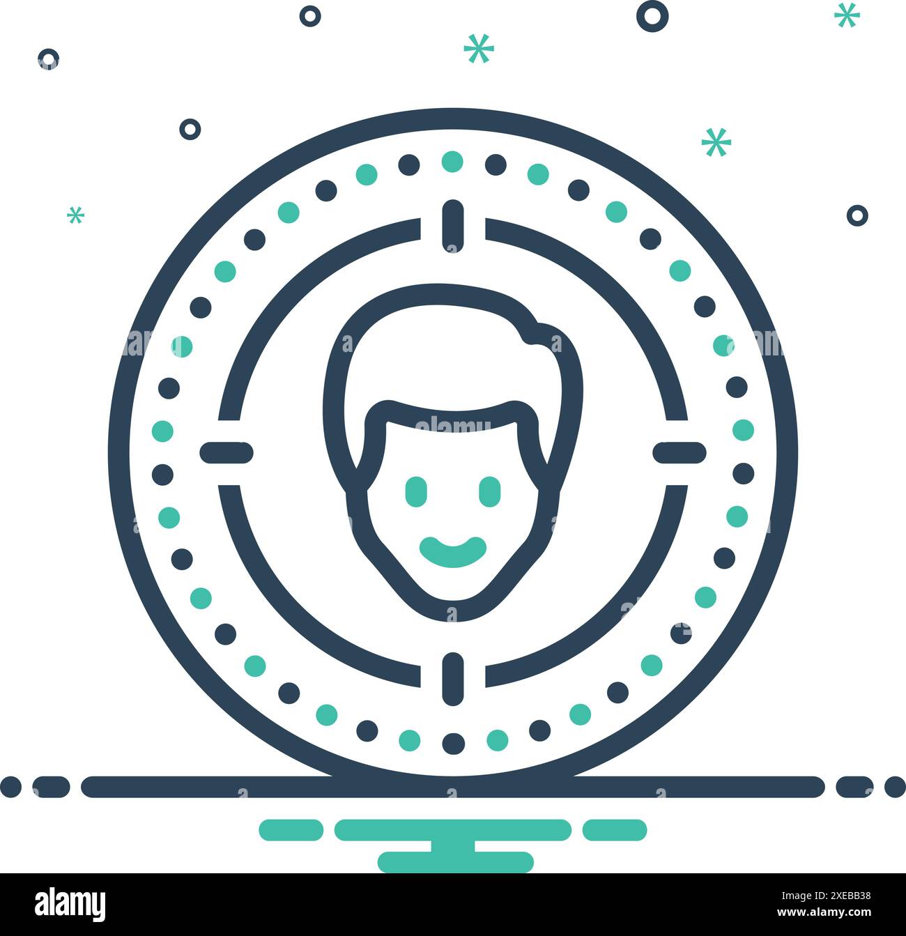 Icon for headhunting, user Stock Vector