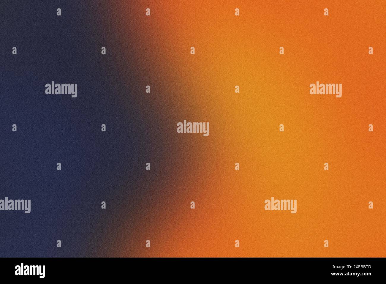 Orange and blue background blending together creating a gradient with a grainy texture Stock Photo