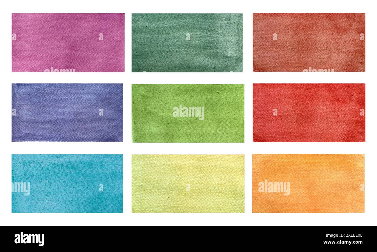 Purple, brown, orange, yellow, red, blue, green, lime wash abstract ...