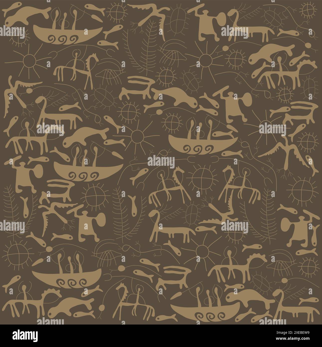 shaman brown background Stock Vector