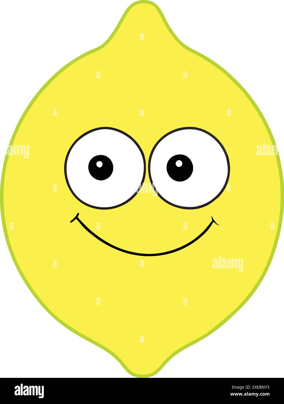 Lemon cartoon big eye with smile Stock Vector Image & Art - Alamy