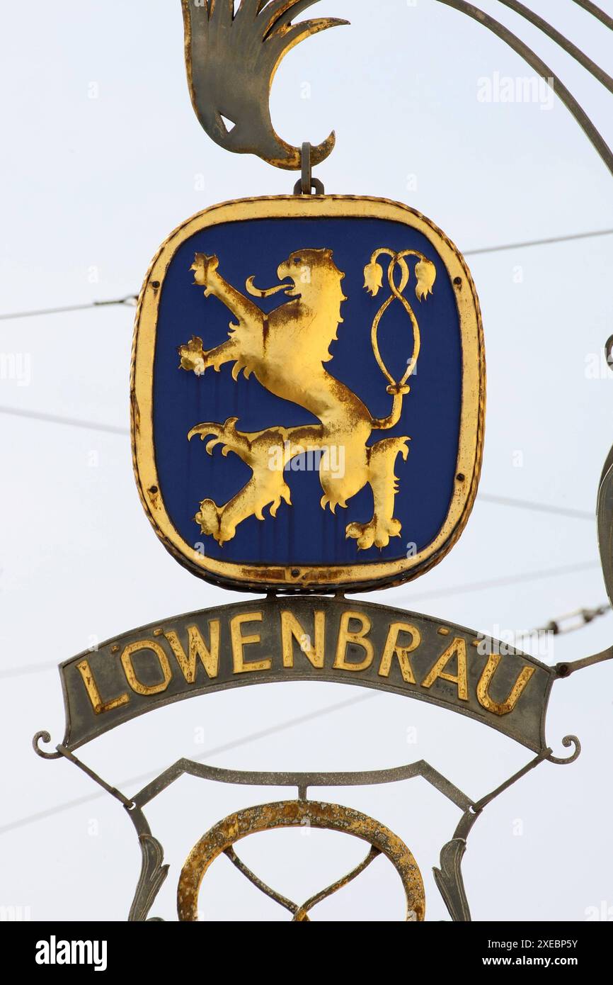 Löwenbräu Brauerei in München , Bayern , Deutschland . Juni 26, 2024. Stock Photo