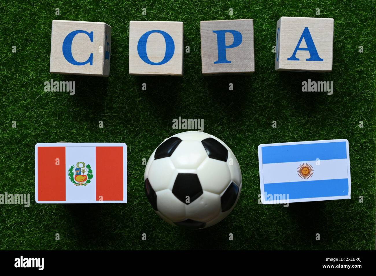 June 18, 2025, Miami, USA. Flags of the participating teams of the