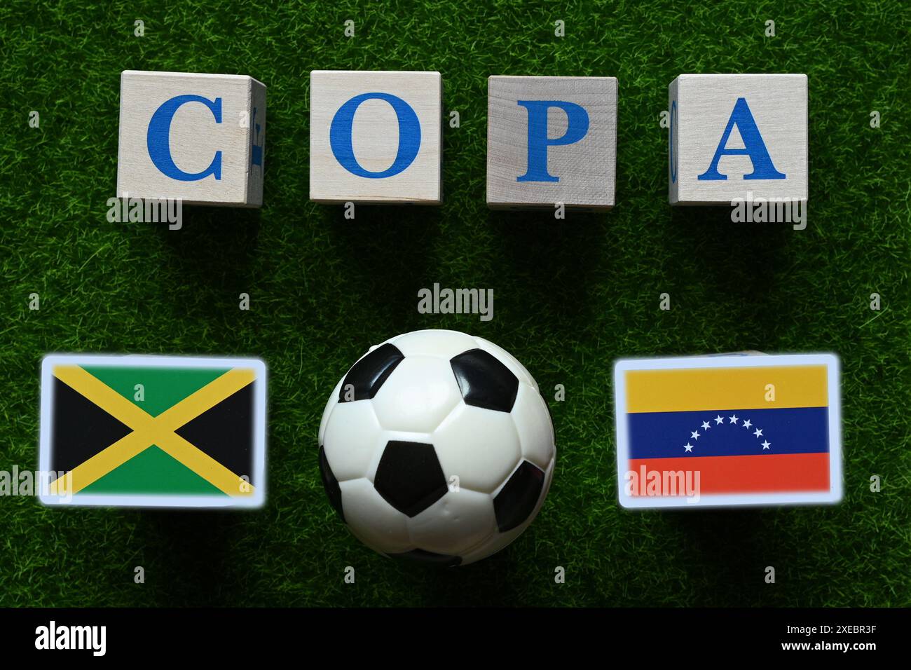 June 18, 2024, Miami, USA. Flags of the participating teams of the