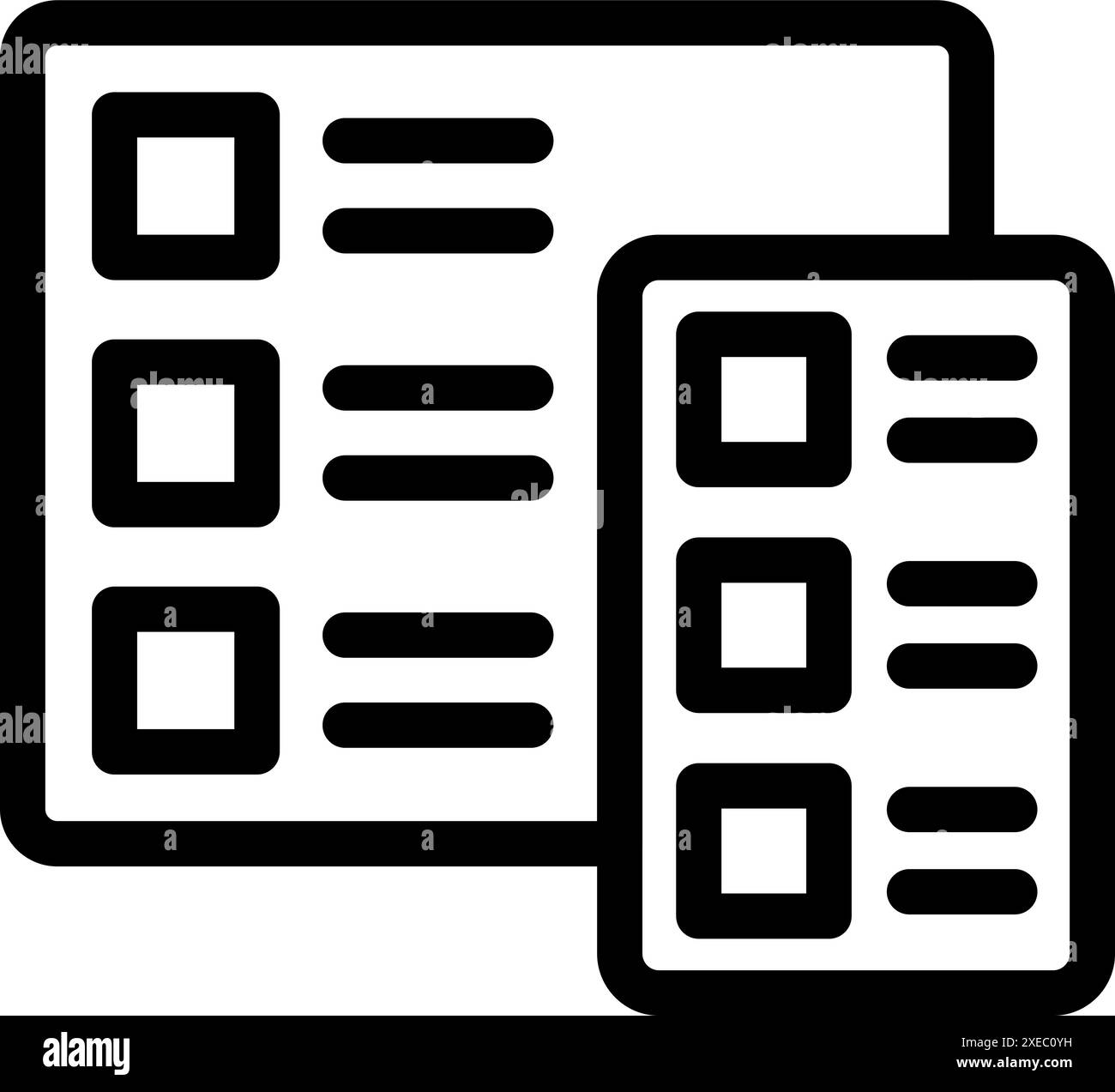 Simple icon depicting mobile app development with a focus on ui and ux ...