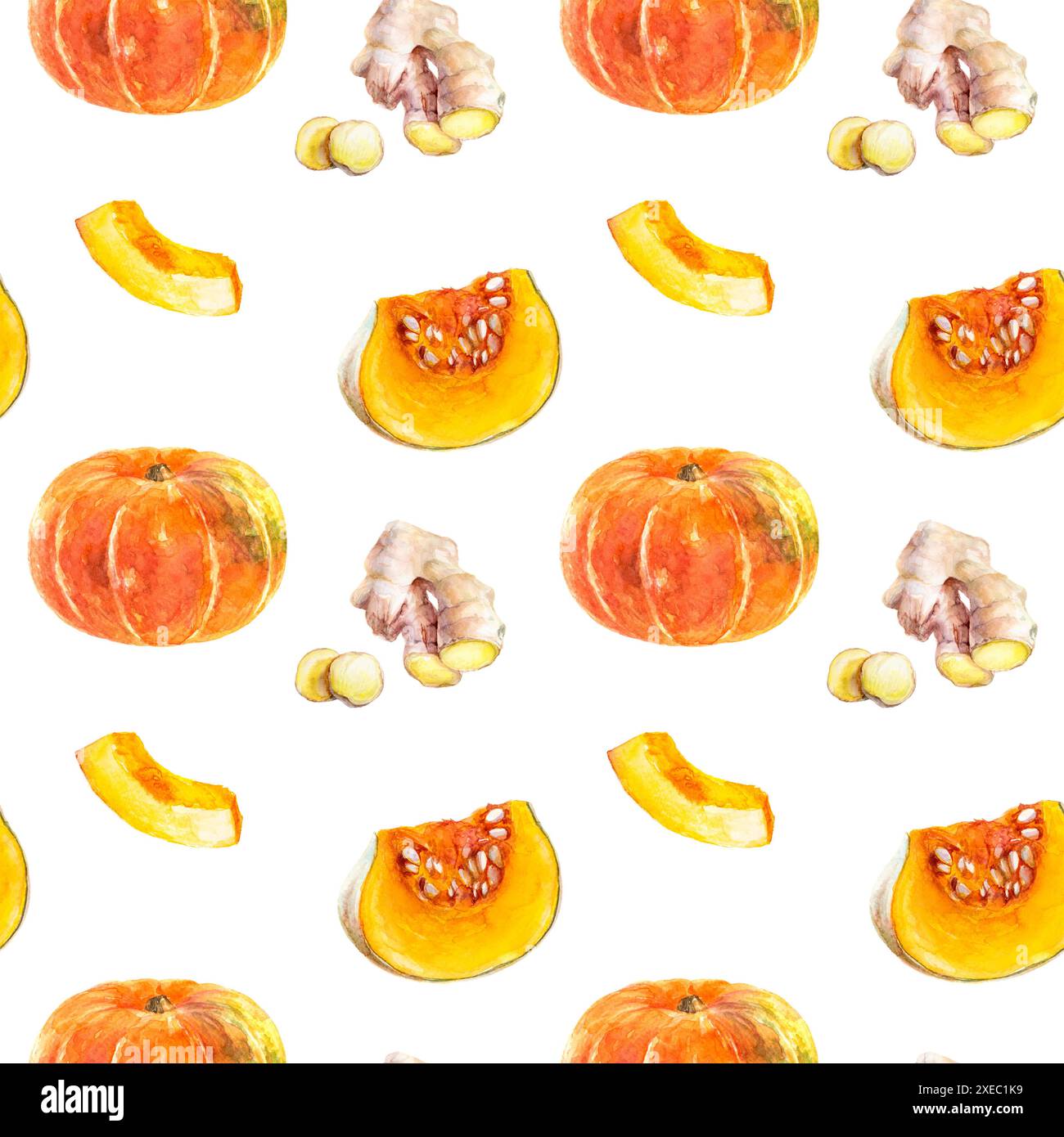 Seamless pattern ginger on Cut Out Stock Images & Pictures - Alamy