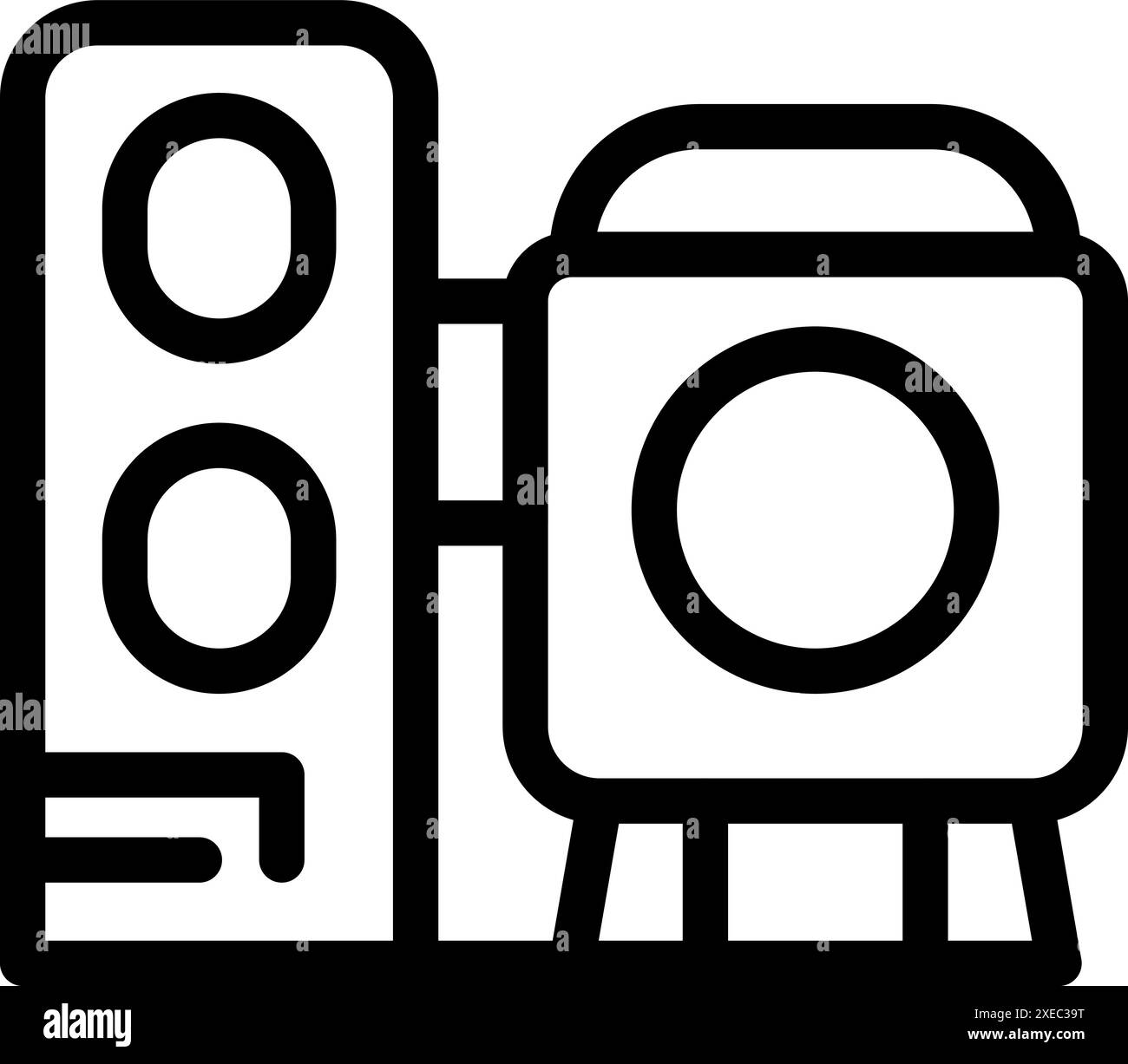 Line drawing of an electric generator converting mechanical energy into ...