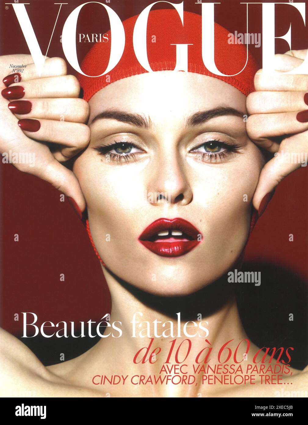 2008 November Vogue Paris cover with Vanessa Paradis by Helmut