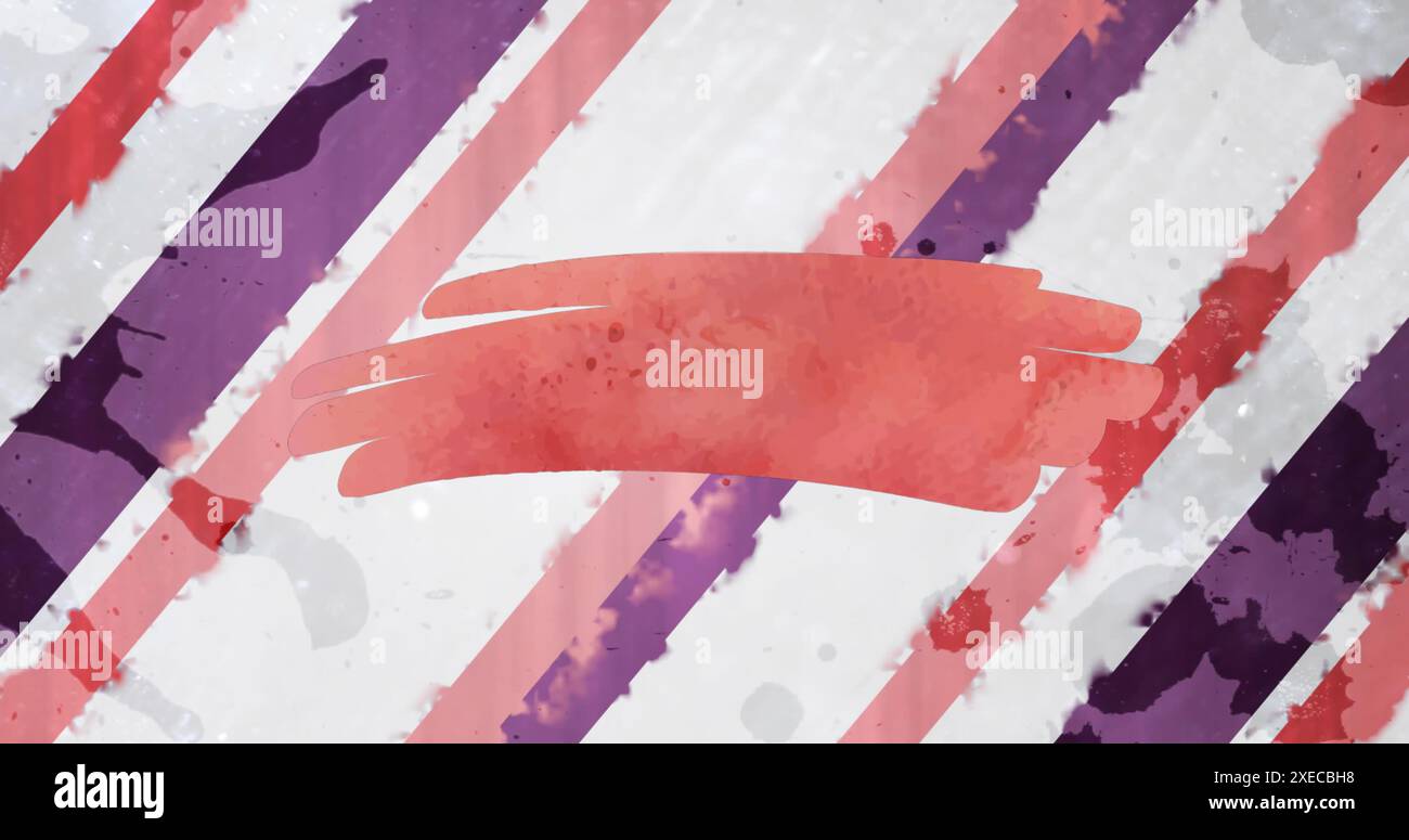 Image of red shape with copy space over lines on white background Stock ...