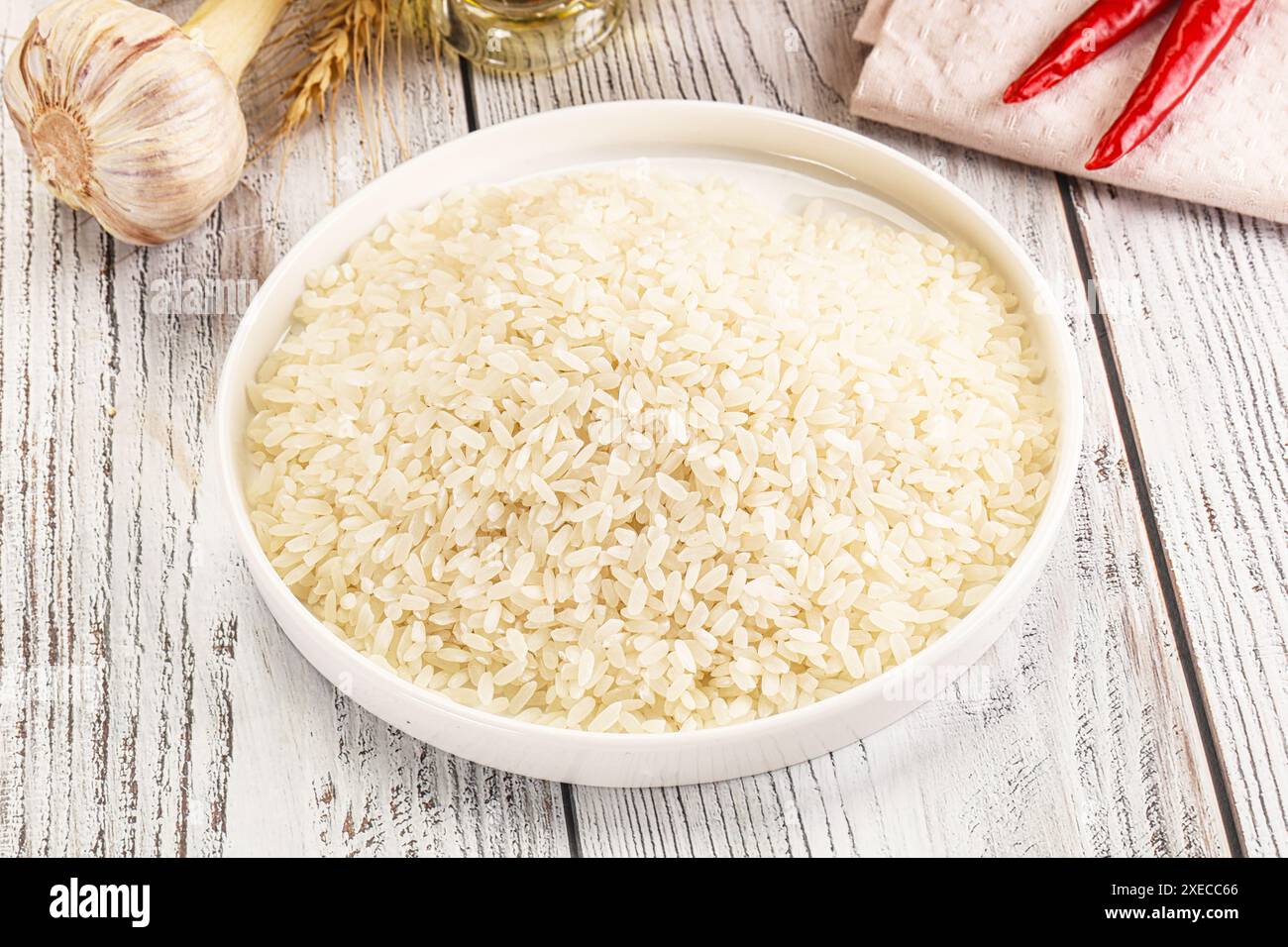 Dry raw Arborio rice for risotto Stock Photo - Alamy