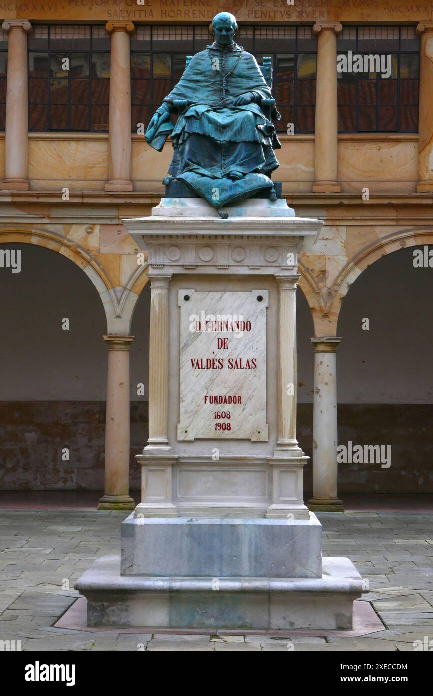 Monument to Fernando ValdÃ©s Salas in Oviedo, Spain Stock Photo