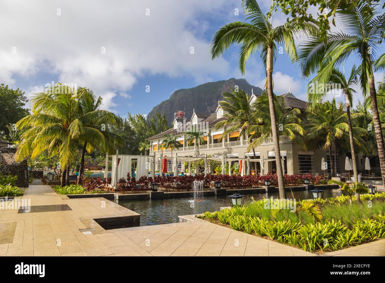 The Marriott Mauritius Resort luxury hotel at Le Morne on the Indian