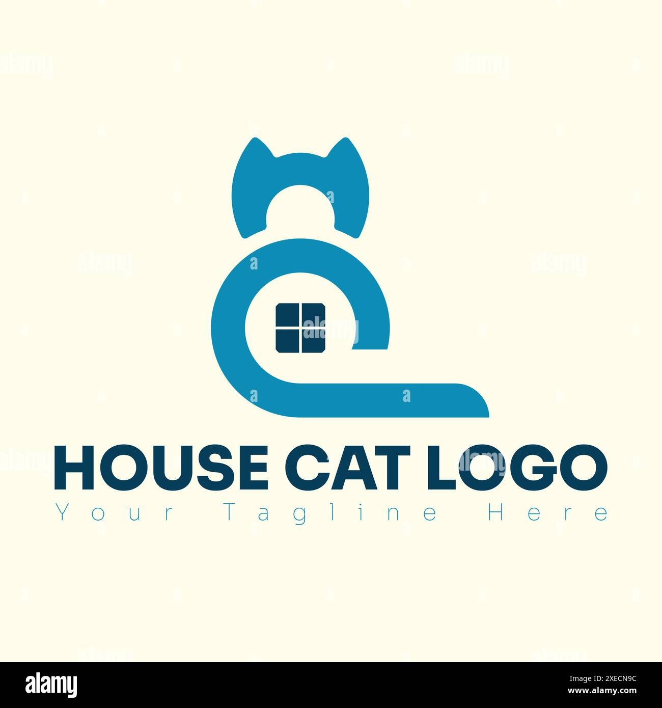 House Cat Logo Design Template Stock Vector Image & Art Alamy