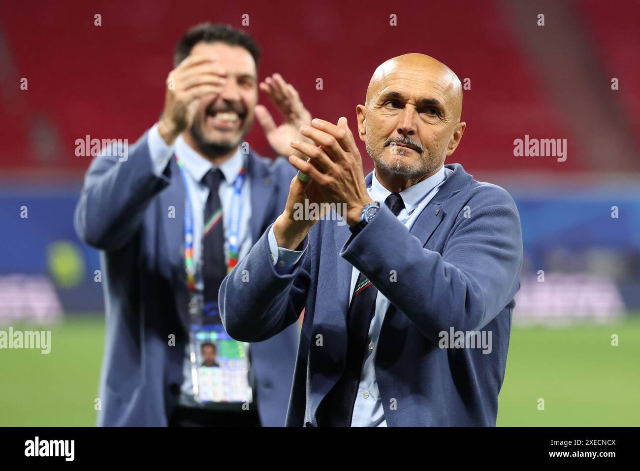 Leipzig, Germany 24.06.2024: Luciano Spalletti, Gigi Buffone and ...