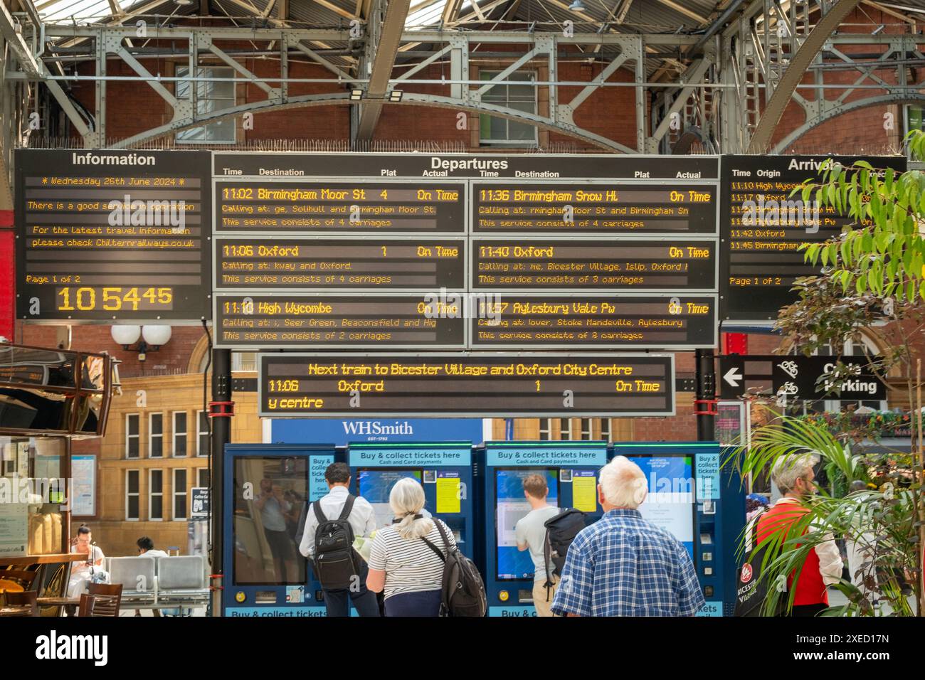 LONDON- JUNE 26, 2024: Marylebone Train Station, a central London railway terminus connecting the National Rail Network and the London Underground Stock Photo