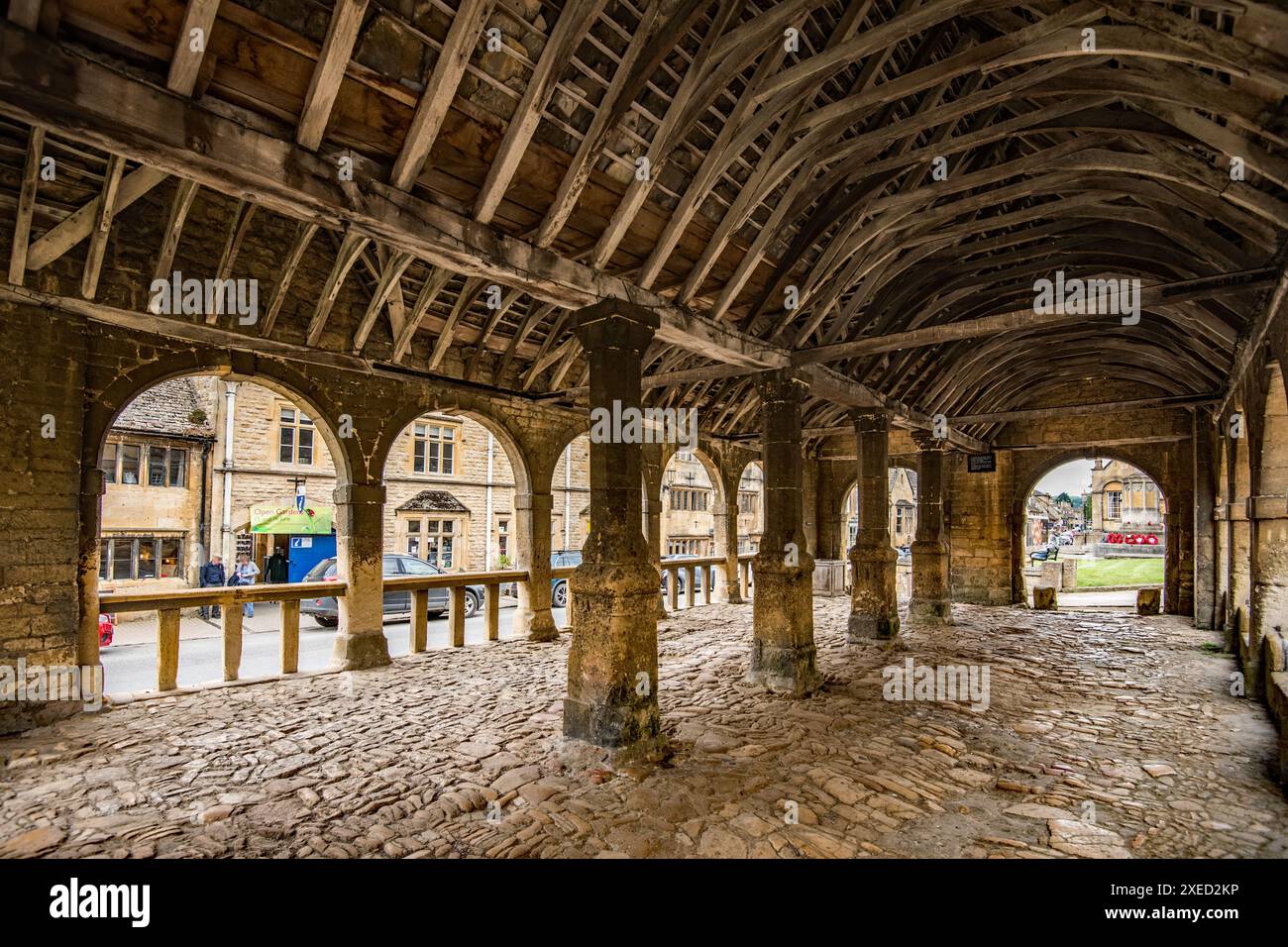 National Trust Market hall in Chipping Campden,a charming and historic town in the heart of the Cotswolds Stock Photo