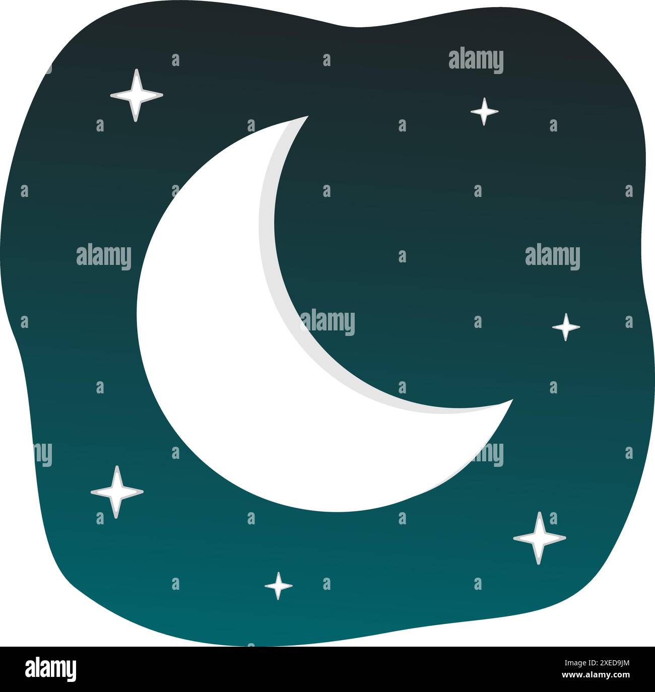 Pattern moon in clouds Stock Vector Images - Alamy