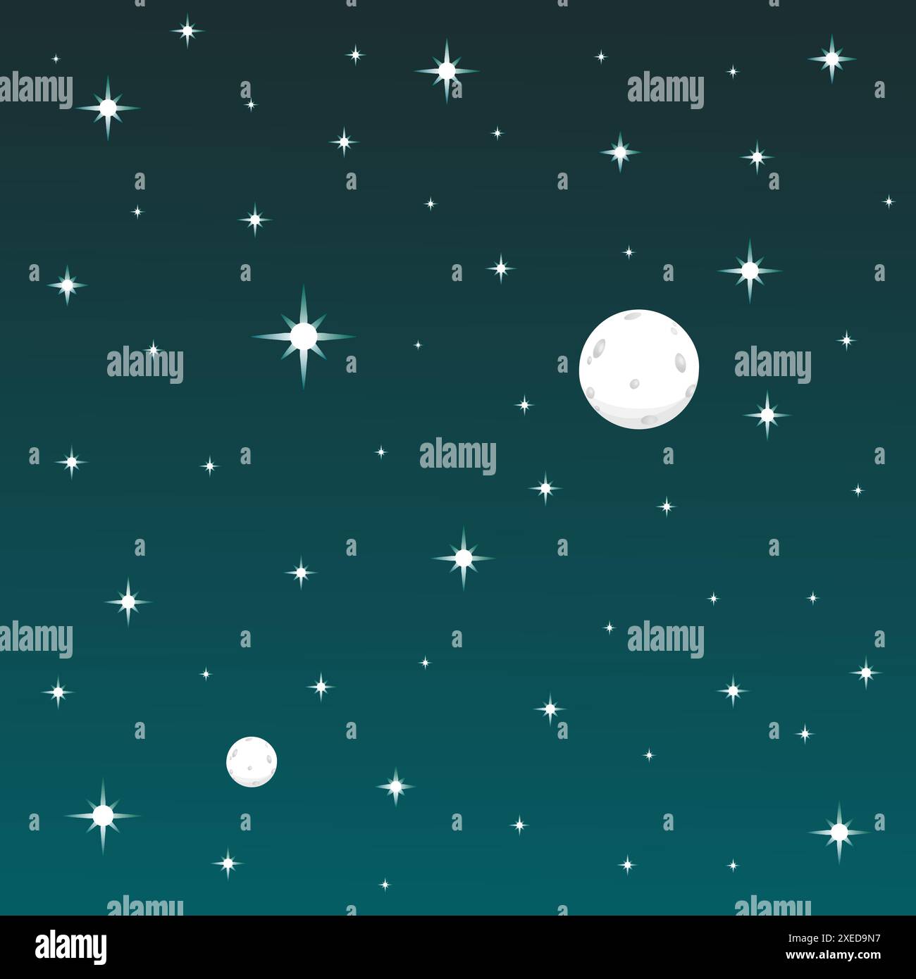Night background with moon and full stars. Galaxy background. Vector ...