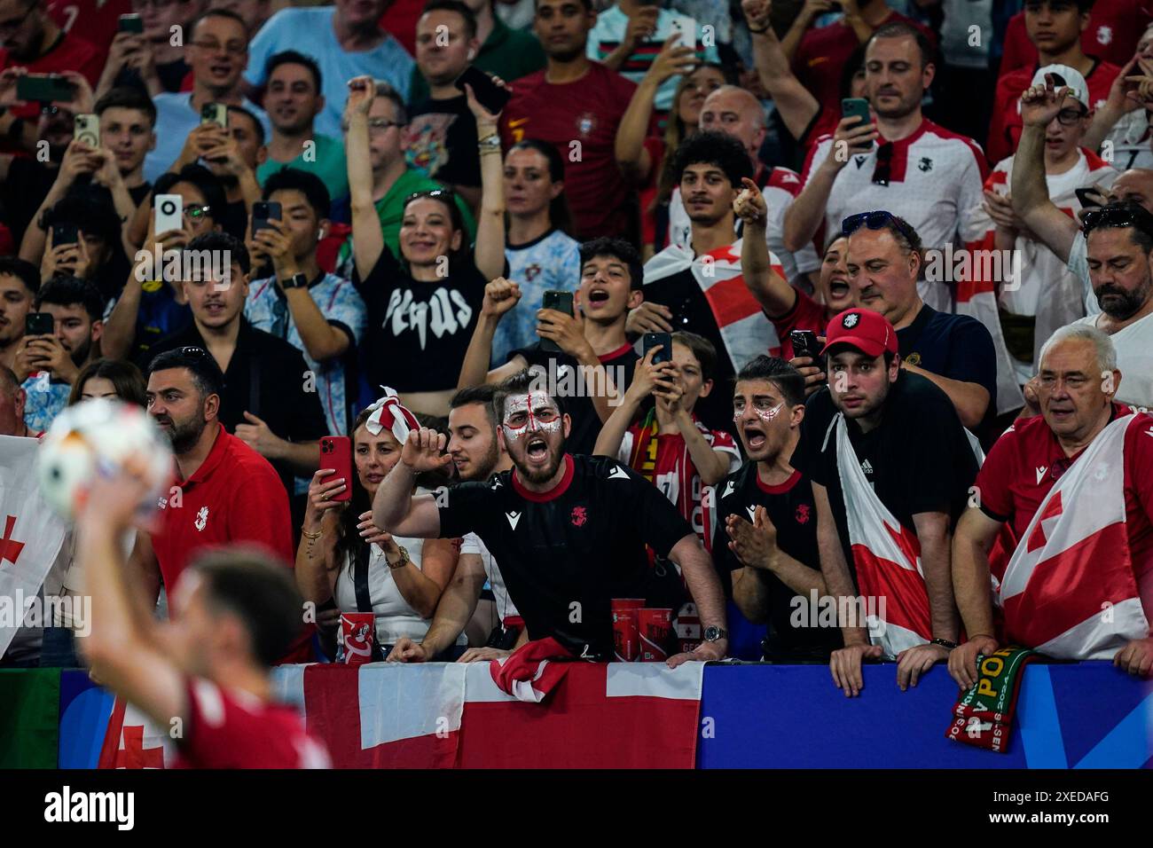 Georgia fans during the UEFA Euro 2024 match between Georgia and ...