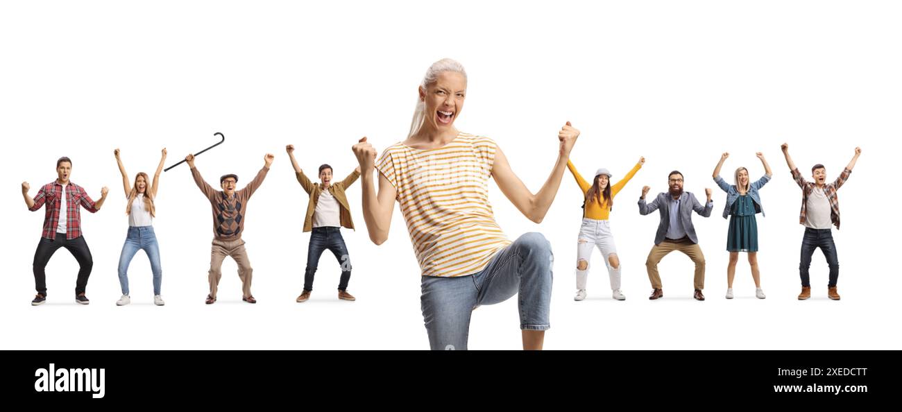 Group young older people hi-res stock photography and images - Alamy