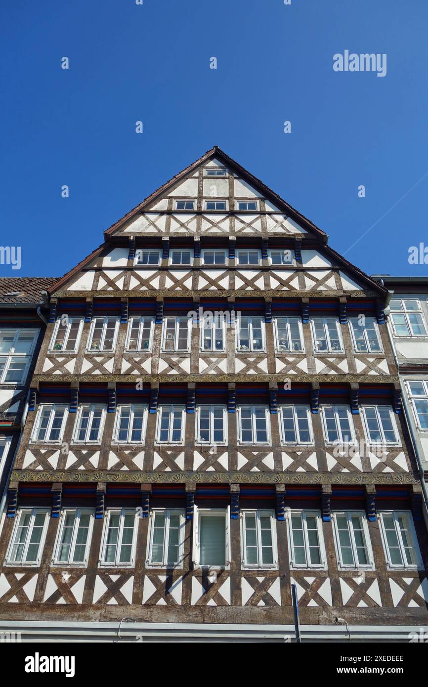 Historic half-timbered house in Hanover, Germany Stock Photo