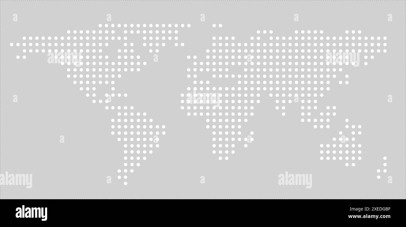 Modern new dotted World map image, World Map Image, isolated on white