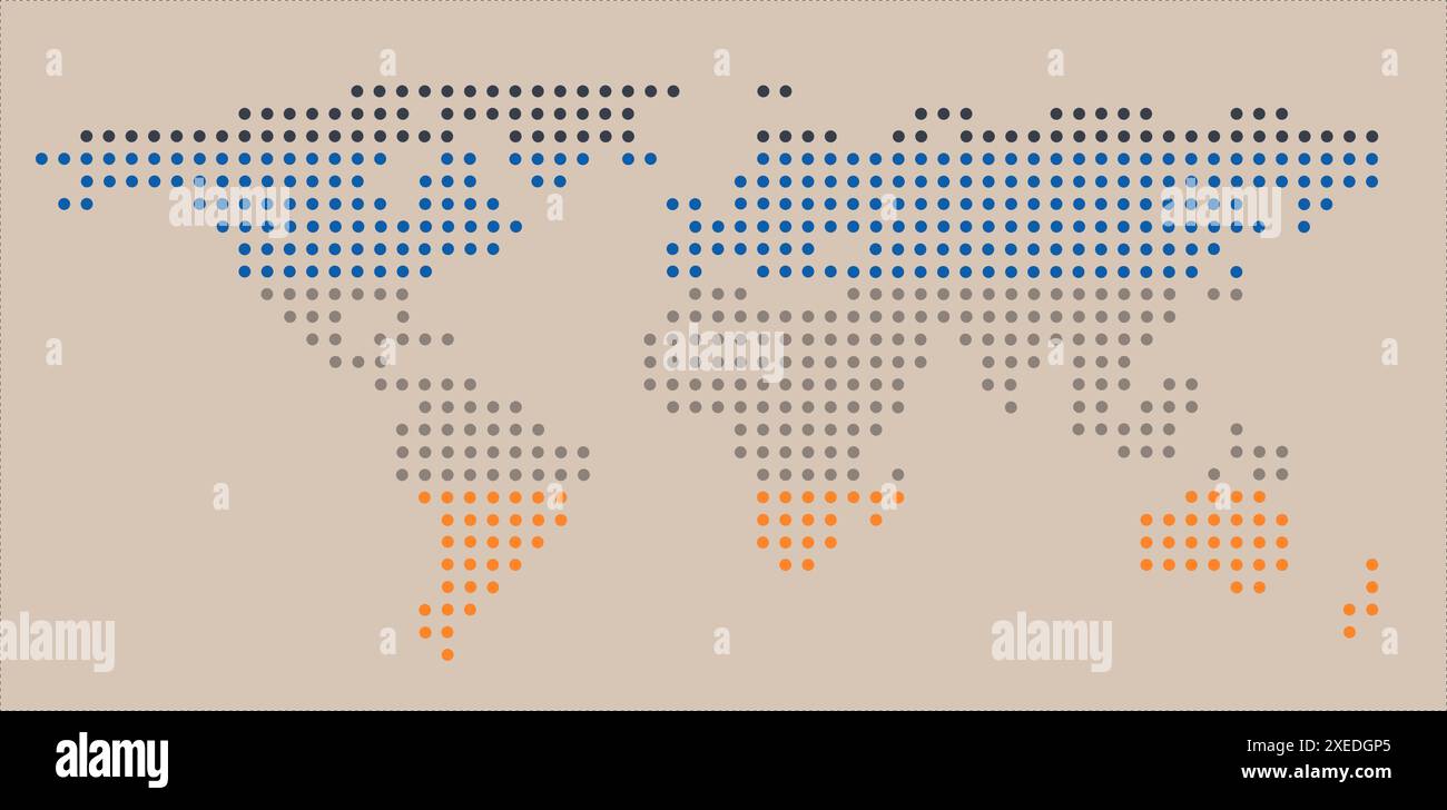 Modern new dotted World map image, World Map Image, isolated on white ...