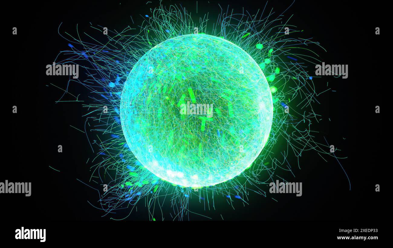 Abstract Sphere made of lines Stock Photo - Alamy