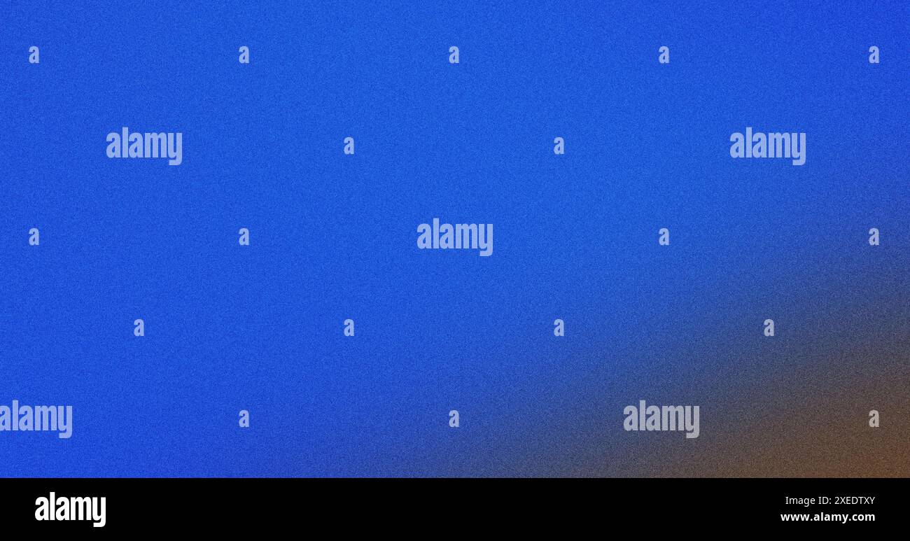 Grainy texture on a blue background transitioning to deep brown Stock Photo