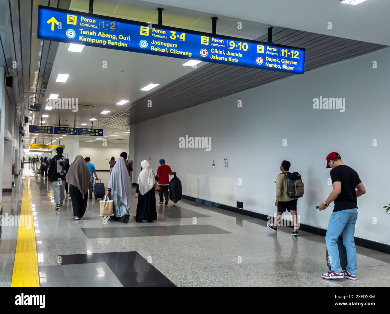 Transfer Corridor Manggarai train station transfer corridor with the sign showing ...