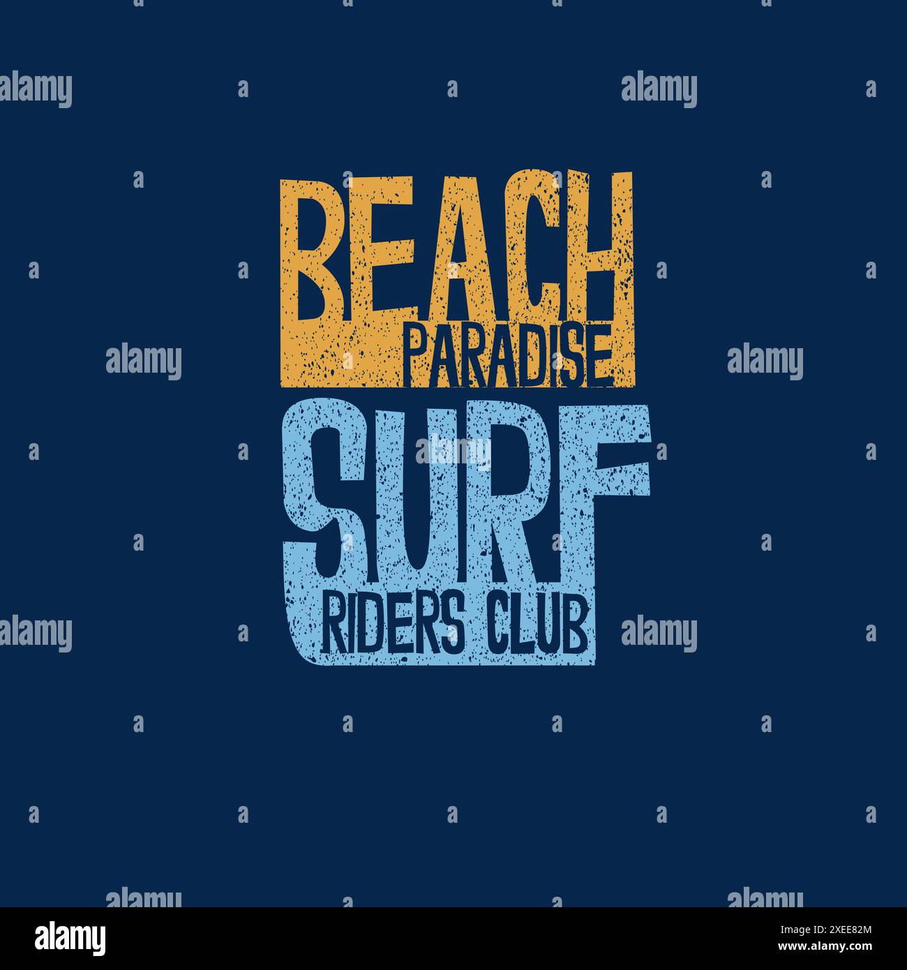 Beach paradise surf riders club summer typography Stock Vector